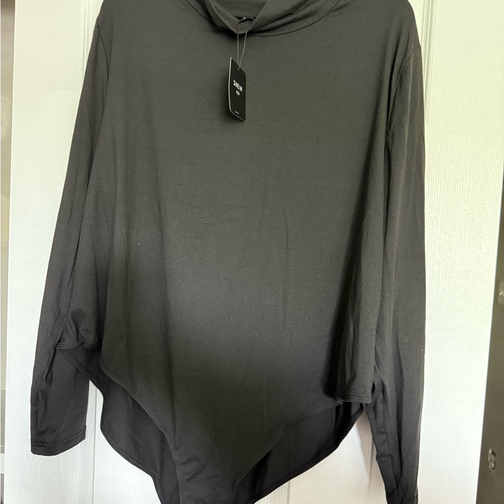 Black Collar Long Sleeve Bodysuit